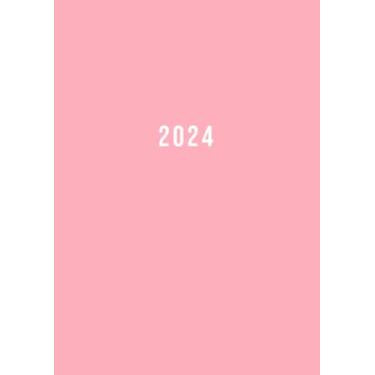 Imagem de 2024: Agenda Settimanale Con Orari 5:00-23:00 | Vista Verticale | 1 Settimana Su 2 Pagine | 12 Mesi Planner Intempo| Formato A4 | Diario Caledario Appuntamenti Agenda Giornaliera | Soft-Cover Rosa