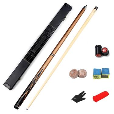 Imagem de Bastão de sinuca de bilhar feito à mão, 147 cm, bastão de taco de bilhar de bordo canadense, taco de sinuca profissional para esportes de mesa de sinuca, 18 ~ 595 g (D taco de bilhar + acessórios +