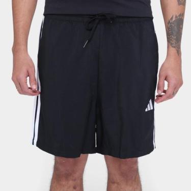 Imagem de Short Adidas Chelsea 3S Masculino, Preto, Branco, GG
