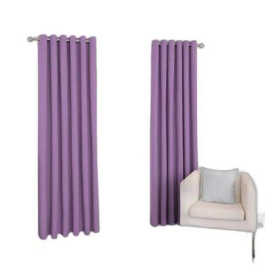 Imagem de Cortina Oxford Lilás 300X270 Sala/Quarto Fabritex