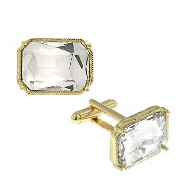 Imagem de Abotoaduras de cristal retangular 1928 Jewelry (ouro), Small, Cristal, Sem pedras preciosas