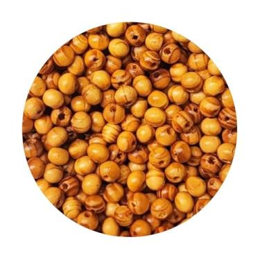 Imagem de 400 Conta Madeira 8mm Castanha Mesclada Miçanga Missanga Terço Artesanato Bijuteria