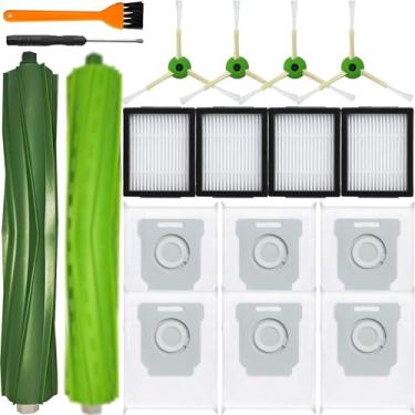 Imagem de Bluearks 16 peças compatíveis com Roomba i1+ J7 i7+ i3+ i4+ EVO i6+ i8+ i7 J7+ Plus E5 E6 E7 Kit de acessórios para aspirador de pó robô, 2 escovas principais de borracha, 4 filtros, 4 escovas