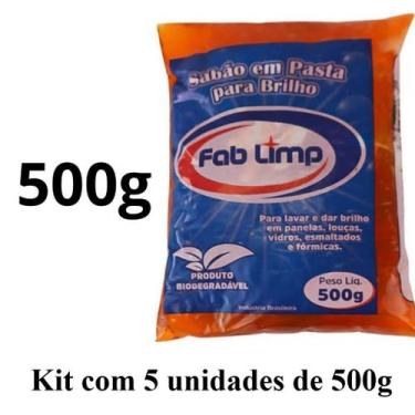 Imagem de Kit 5 Unidades Sabão Em Pasta Para Brilho Lava Louças Multiação - CASA