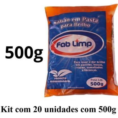 Imagem de Kit 20 Unidades Sabão Em Pasta Para Brilho Lava Louças Multiação - CAS