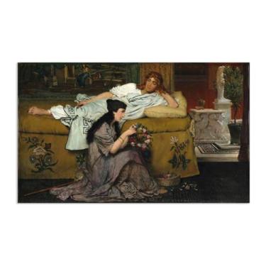 Imagem de MOBYAT Pôster Egyptians 3000 Years Ago por Lawrence Alma Tadema Prints, reprodução de pintura a óleo, impressão giclée em tela, arte de parede pronta para pendurar para decoração de quarto de casa. 95