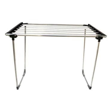 Imagem de Varal De Chão Dobrável Aluminio Retrátil 82cm Não Enferruja - PRISMATI