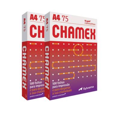 Imagem de Kit 2 pacotes Papel Sulfite A4 Chamex com 500 folhas