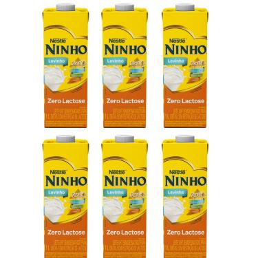 Imagem de Kit C/6 Leite Ninho Semidesnatado Zero Lactose 1l