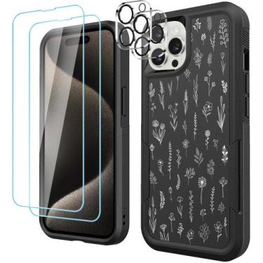 Imagem de Capa de telefone LOQUPE 5 em 1 para iPhone 15 Pro com protetor de tela