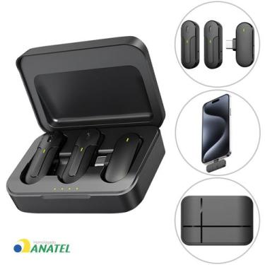 Imagem de Microfone Lapela Sem Fio para Iphone 15 15 Pro e 15 Pro Max Profission