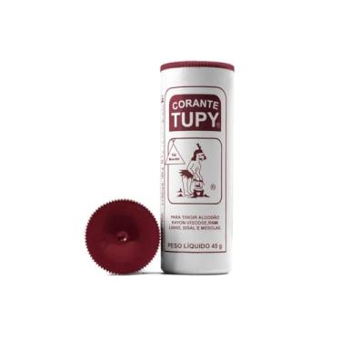 Imagem de Kit 10 Corantes Tupy Em Pó Para Roupa Algodão E Tecido 45g (Bordô)