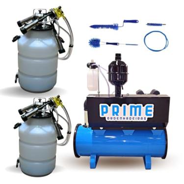 Imagem de Ordenhadeira Balde Ao Pe Prime BV 600 litros C/2 Conjunto C/tarro E Motor (110, Volts (CC))