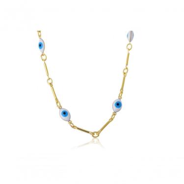 Imagem de Pulseira Folheada Em Ouro Com Olho Grego Folheado Em Ouro 18