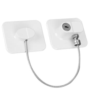 Imagem de Trava Tranca De Segurança Chave Para Porta Gaveta Crianças Freezer Janela Porta Armario Geladeira Microondas Vaso Guarda Roupa Multiuso Flexível Bebe Nenem Infantil Focuslar Branco - ARTHANICZ