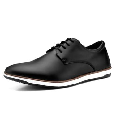 Imagem de Sapato Masculino Oxford Derby Social Casual Confortável Resistente Elegante (Preto, BR, Adulto, Numérico, 41)