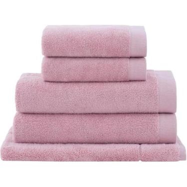 Imagem de Jogo toalha de banho gigante 5 peças dual air - buddemeyer, Rosa 1616