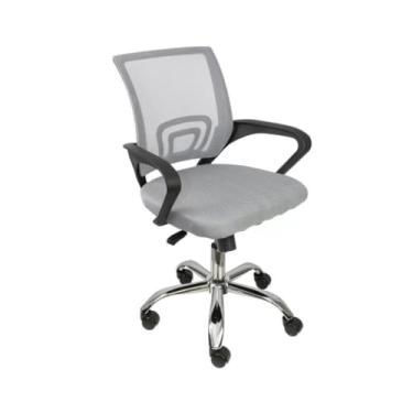 Imagem de Cadeira de escritório de malha ergonômica giratória(Cinza)