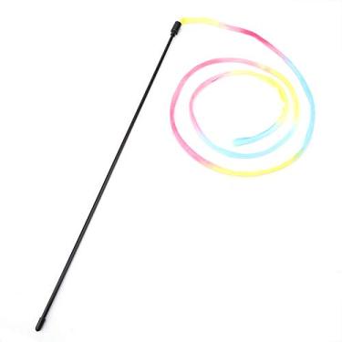 Imagem de ZJchao Brinquedos de Cordas de Gato para Gatos Internos, íris Brinquedos de Teaser Wand String String Wand Interativo de Colorido Charmer para a Maioria Dos e Gatinhos