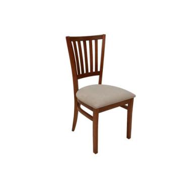 Imagem de Cadeira de Jantar em Madeira Maciça Estofada - ALF MÓVEIS