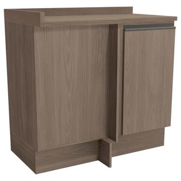 Imagem de Balcao Canto Reto Com Tampo 1p 98 Cm Maxxi Nogal Kappesberg