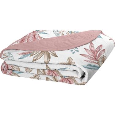 Imagem de Cobre Leito Tecebem Casal Malha 100% Algodão Estampado Em Matelassê Yara 210x240m Rose