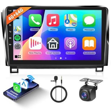Imagem de [4G + 64G] Rádio automotivo para Toyota Tundra 2007-2013/Toyota Sequoia 2008-2019 com Bluetooth GPS sem fio Carplay Android Auto, Hodozzy 10,1 polegadas com rádio WiFi FM/RDS, DSP/USB/SWC, câmera