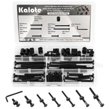 Imagem de Kit de substituição de hardware de parafusos de berço Kalote 53PCS em 