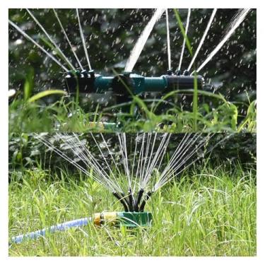 Imagem de Suprimentos de jardim Automatic Rotating Sprinkler with Support Garden Lawn Rotary Watering Sprinklers 360 Degrees Farm Plant Irrigation Water Nozzle Bico(G)