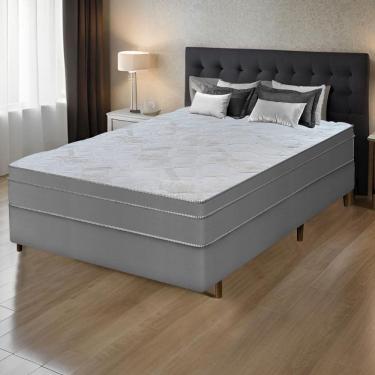 Imagem de Colchão King Com Massageador Espuma D33 Função Ortopédica 193x203cm Cinza