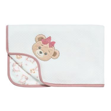 Imagem de Manta para Bebê em Malha Matelasse Amor de Urso Rose - Hug