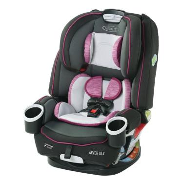 Imagem de Cadeira de Bebê para Carro 4 em 1 para 10 Anos de Uso, Graco 4Ever DLX, Preta e Rosa