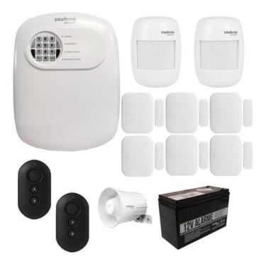 Imagem de Kit Alarme Sem Fio Intelbras 6 Magnéticos, 2 Infravermelhos, Sirene e 