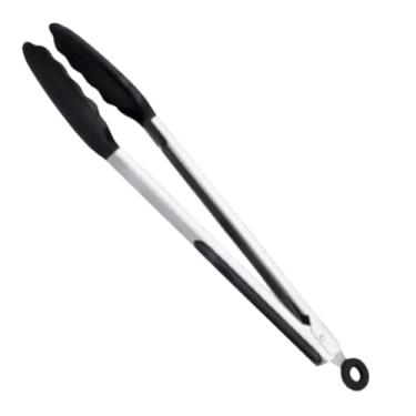 Imagem de Pegador de Salada Alimentos Inox Silicone (Preto)