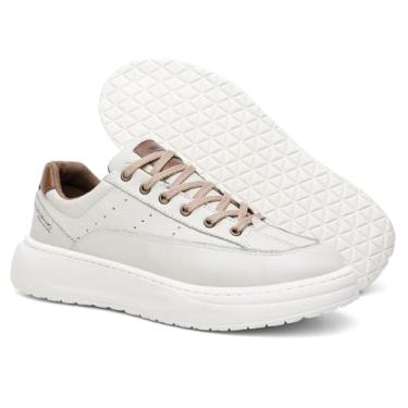Imagem de Sapatenis Urbano Couro Premium Casual Solado Nuvem Ronco Ferraro (Branco, BR, Adulto, Numérico, 41)