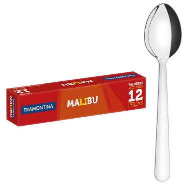 Imagem de Kit 12 Colheres para Chá Tramontina Malibu em Aço Inox 23737000X12