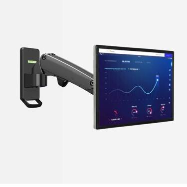 Imagem de Monitor de Montagem na Parede, Monitor de Montagem de Montagem para Monitores Ultrawídicos de 17-27 Polegadas, Mantém até 7kg / 15,4 Libras, Vesa Mount 75x75, 100x100, Preto