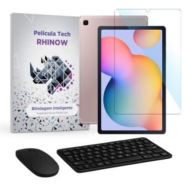 Imagem de Kit Película de vidro para Samsung Galaxy Tab S6 Lite 10,4" + Teclado e Mouse Bluetooth Preto (Rhinow)