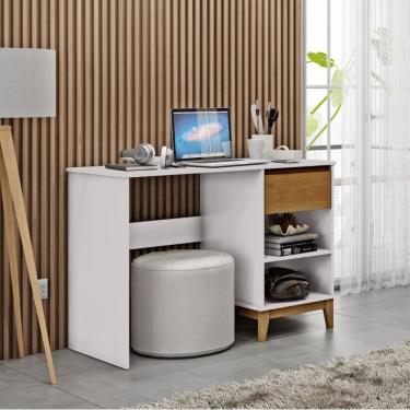 Imagem de Mesa Escrivaninha Madeira Maciça Boho Rústico Contemporâneo