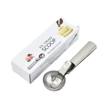 Imagem de Colher de Sorvete e Fruta de Aço Inoxidável - Multifuncional e Dupla F