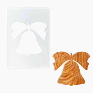 Imagem de Modelos de roteador de acrílico de Natal com formato de sino pequeno para carpintaria de férias, kit de artesanato decorativo de férias, ideias de presente faça você mesmo, estênceis para marcenaria