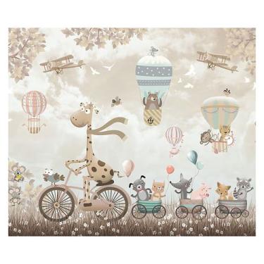 Imagem de Papel de Parede Adesivo Infantil Animais Safari Bebe Quarto - 555pcm -