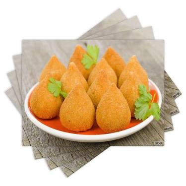 Imagem de Jogo Americano com 4 peças - Coxinha - Salgado - Lanchonete - 1489Jo -