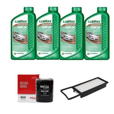 Imagem de Kit Troca Oleo E Filtros Honda Fit 1.4 Com Lubrax 10w30 - Wega