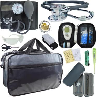 Imagem de Kit Enfermagem Cores Bolsa Top Premium + Medidor Glicose - Love Saude,