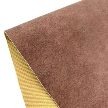 Imagem de 1 Peça De Tecido PU Fosco De Camurça Sintética - À Prova D'água, Durável Com Textura Transparente, 0,8 Mm De Espessura - Suporte De Feltro Macio Para Roupas Artesanais DIY(Deep Brown,20cmx30cm)