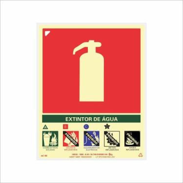 Imagem de Placa de Sinalização Extintor Água - Sig Sinalizações