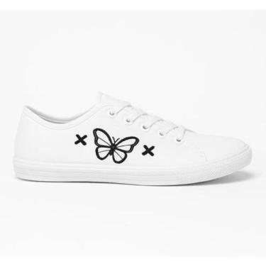 Imagem de Tênis casual feminino all borboleta star confortável leve macio tradic
