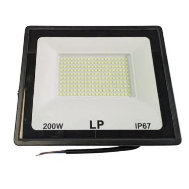 Imagem de Refletor Slim 200w Externo Colorido Prova Dágua Branco Frio