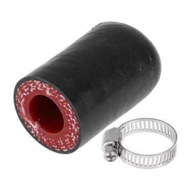 Imagem de ACROPIX Tampa de extremidade de mangueira de borracha de silicone ID de 25/162.6 cm 10 mm de poliéster de 4 camadas para válvula de desvio de líquido de arrefecimento turbo a vácuo 30 mm preto por